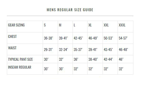 Huk Shorts Size Chart
