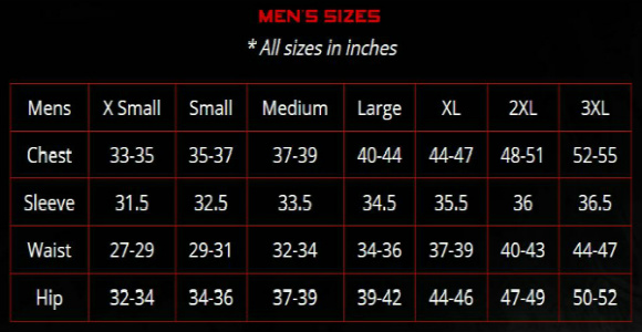 Nomad Hunting Pants Size Chart